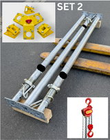 SET 2: 3x Form-On Stützen B/D300, 1x Bautri "Work" und 1x DELTA RED Premium 3t Kettenzug – Bild 7