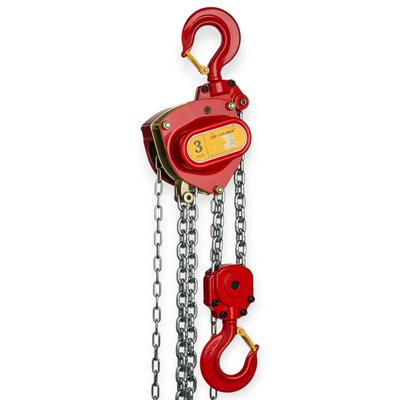 DELTA RED Premium 3t Stirnradkettenzug mit 3m Hubhöhe