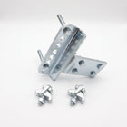 Bautri Adapter-Set: Adapterflansch KA101 mit montiertem Schraubensatz M12 8.8 und zwei Trägerklemmen Lindapter LR M12