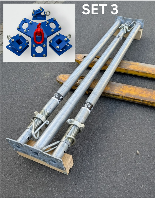 SET 3: 3x Form-On Stützen SmartProp plus 20 inkl. Bautri "Rescue"