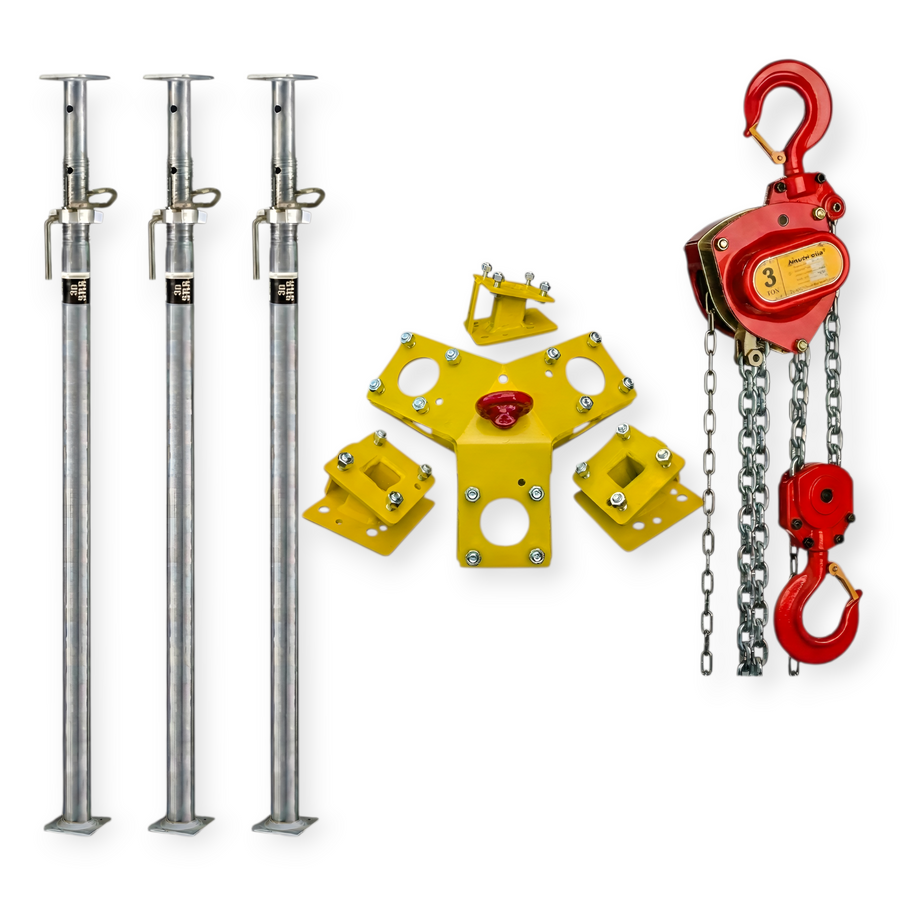 SET 2: 3x Bautri B/D 300, 1x Bautri "Work" und 1x DELTA RED Premium 3t Kettenzug