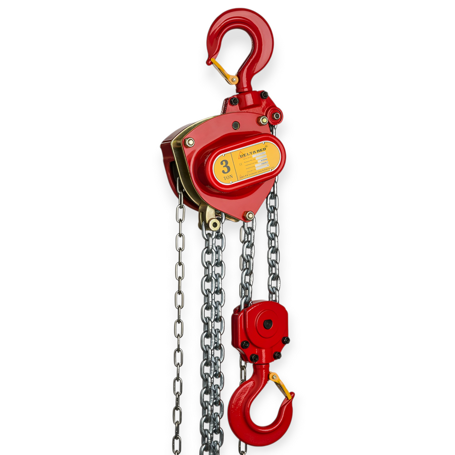 DELTA RED Premium 3t Stirnradkettenzug mit 3m Hubhöhe